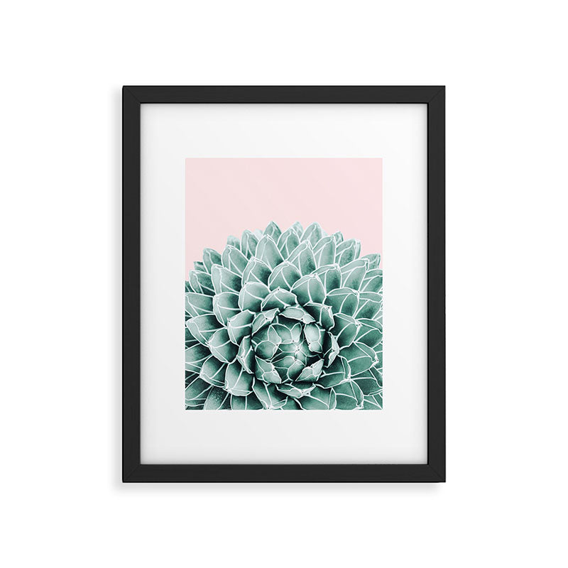 Succulent splendour - blush Framed Art Print Gallery Image 5