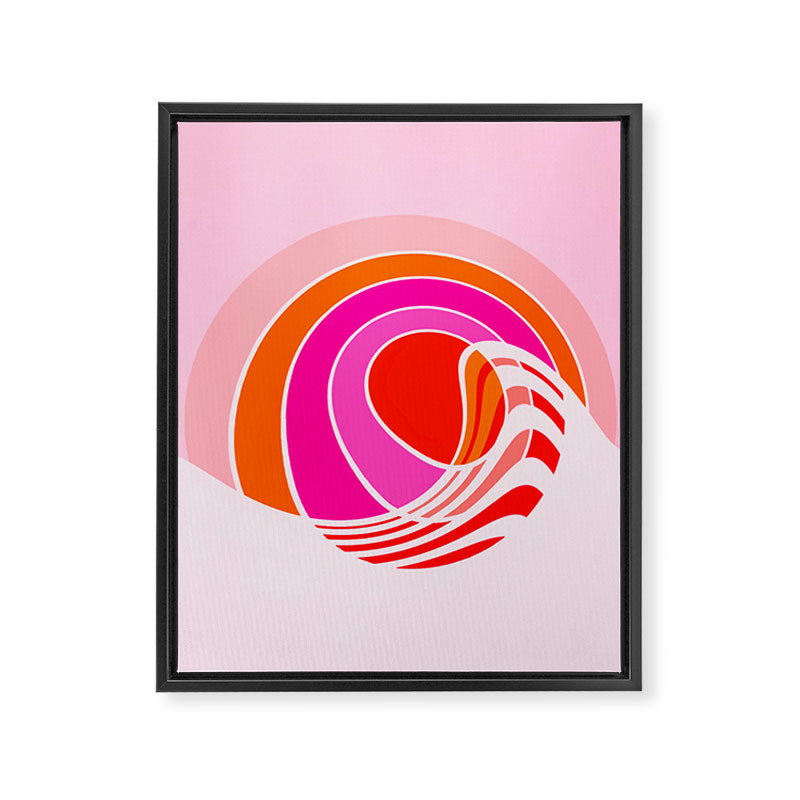 Sun surf - dusk Framed Canvas Print Gallery Image 8