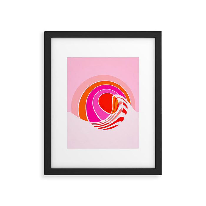 Sun surf - dusk Framed Art Print Gallery Image 1