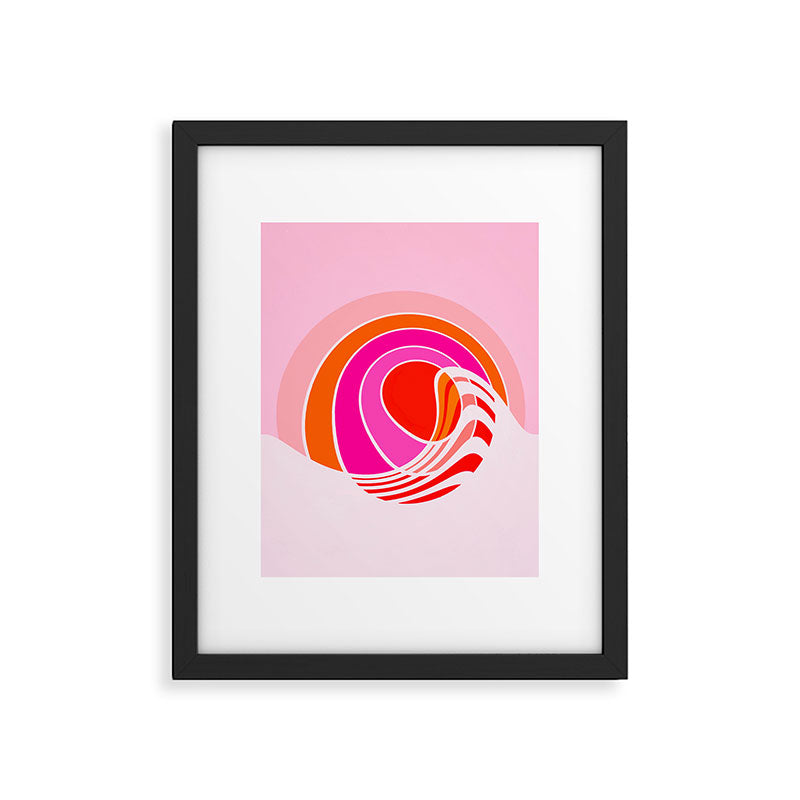 Sun surf - dusk Framed Art Print Gallery Image 4