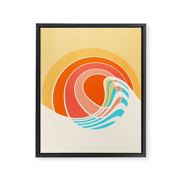 Sun Surf Framed Canvas Print Gallery Image 1
