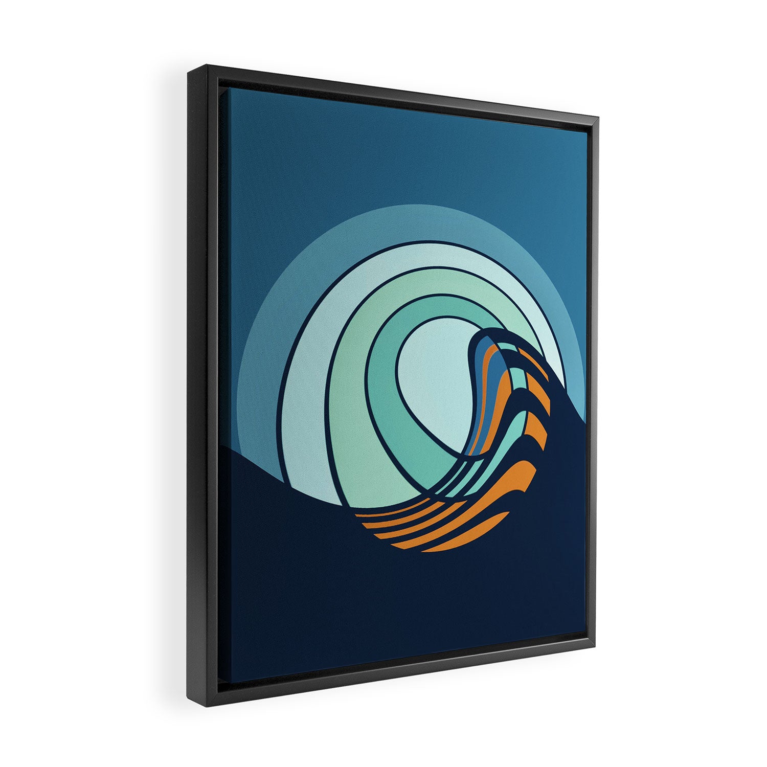 Sun Surf - twilight Framed Canvas Print Gallery Image 2