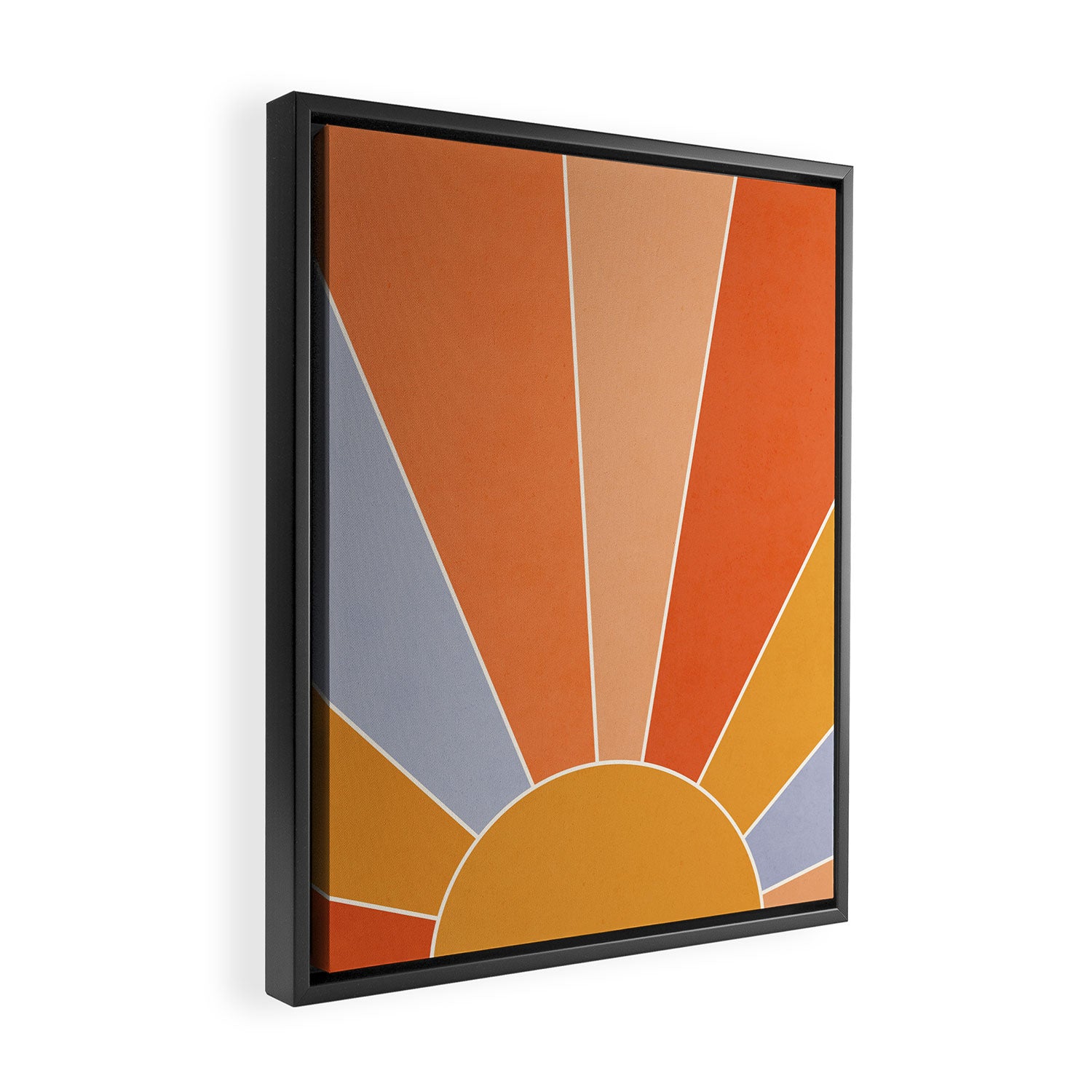 Sunburst - dusk Framed Canvas Print Gallery Image 2