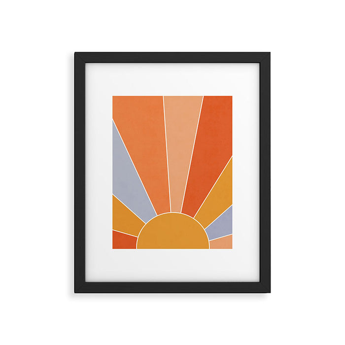 Sunburst - dusk Framed Art Print Gallery Image 1