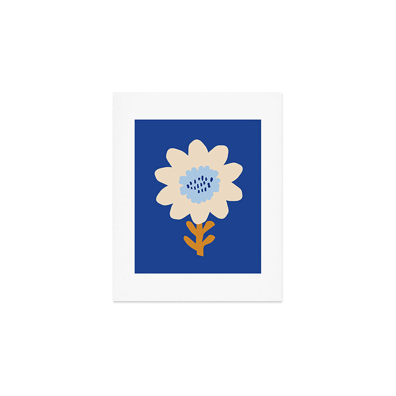 Sunflower - blue Art Print Gallery Image 1
