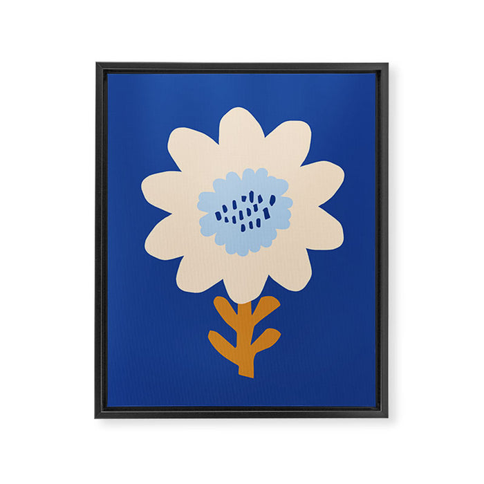 Sunflower - blue Framed Canvas Print Gallery Image 1