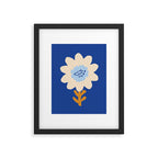 Sunflower - blue Framed Art Print Gallery Image 5