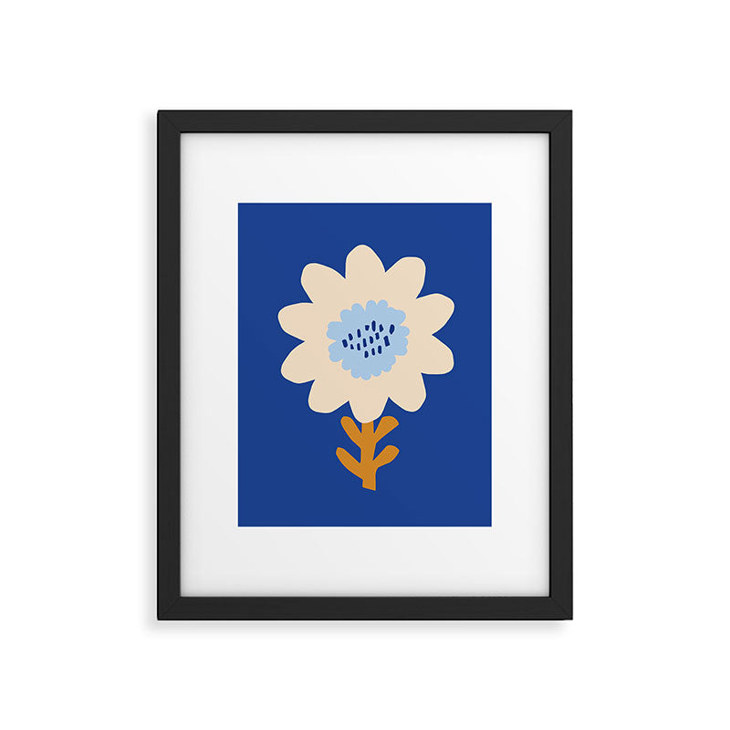 Sunflower - blue Framed Art Print Gallery Image 5