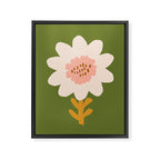 Sunflower - bohemian green Framed Canvas Print Gallery Image 6
