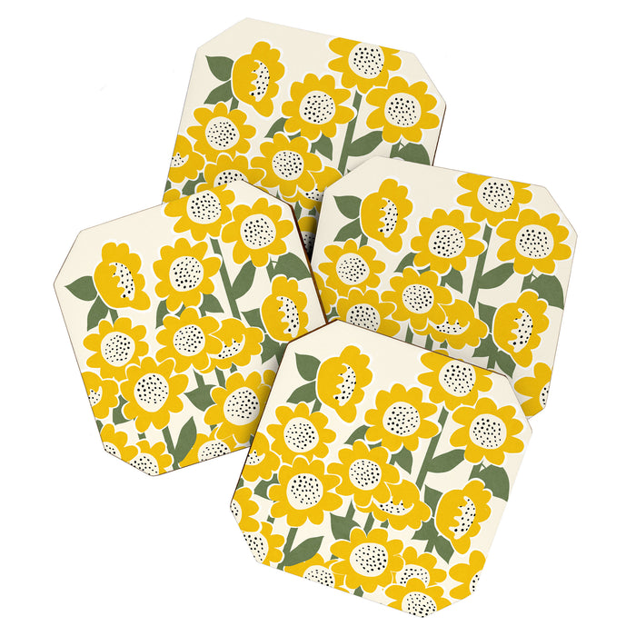 Sunny Flowers #1 Coaster Gallery Image 1
