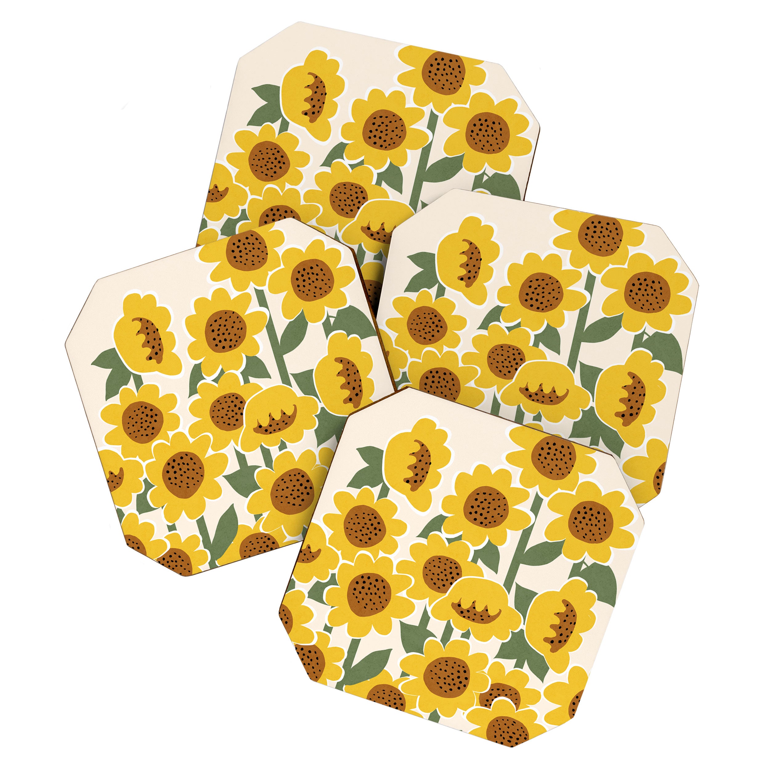 Sunny Flowers - 3 Coaster Gallery Image 1
