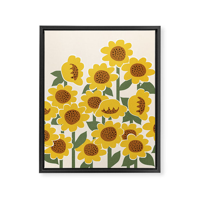 Sunny Flowers - 3 Framed Canvas Print Gallery Image 1