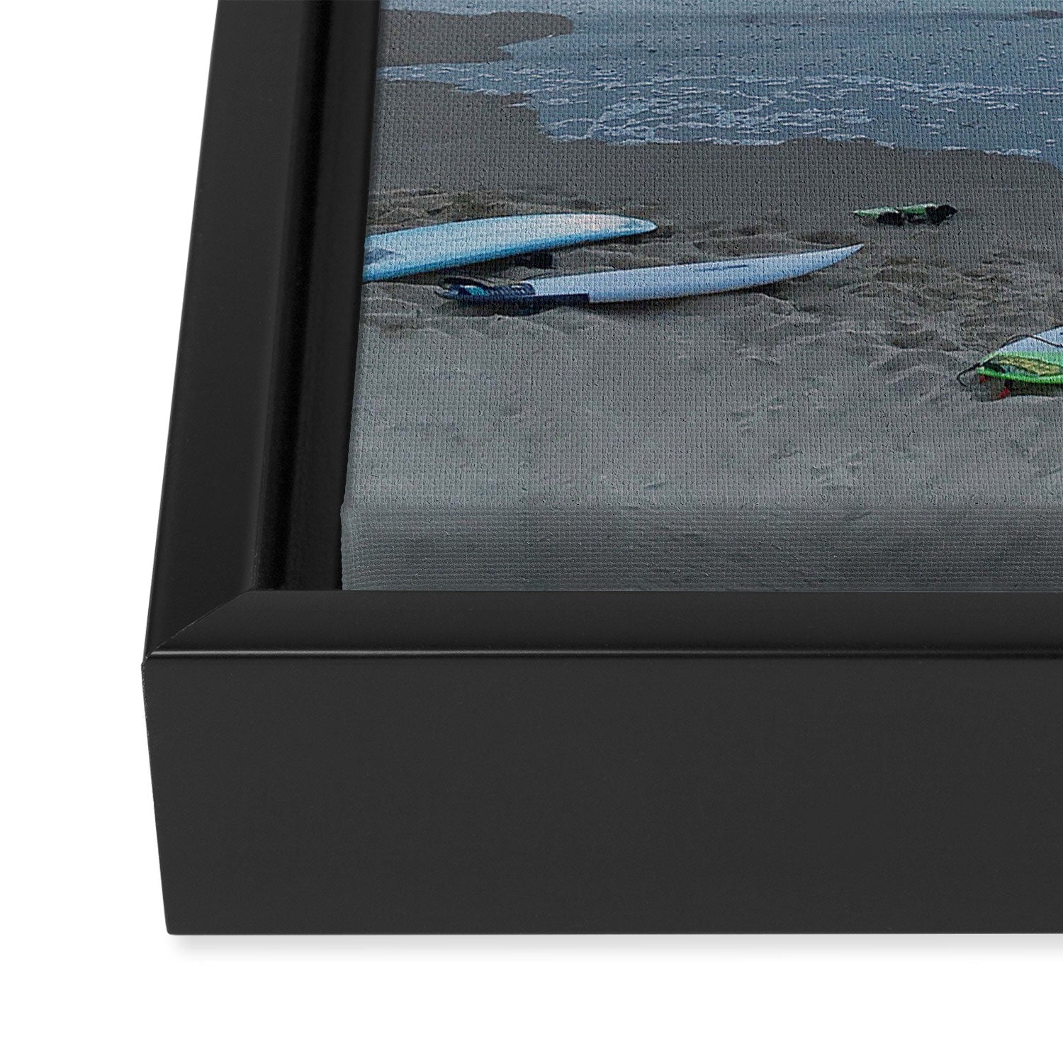 Sunset surf Framed Canvas Print Gallery Image 3