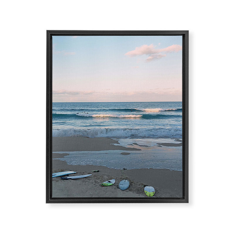 Sunset surf Framed Canvas Print Gallery Image 8