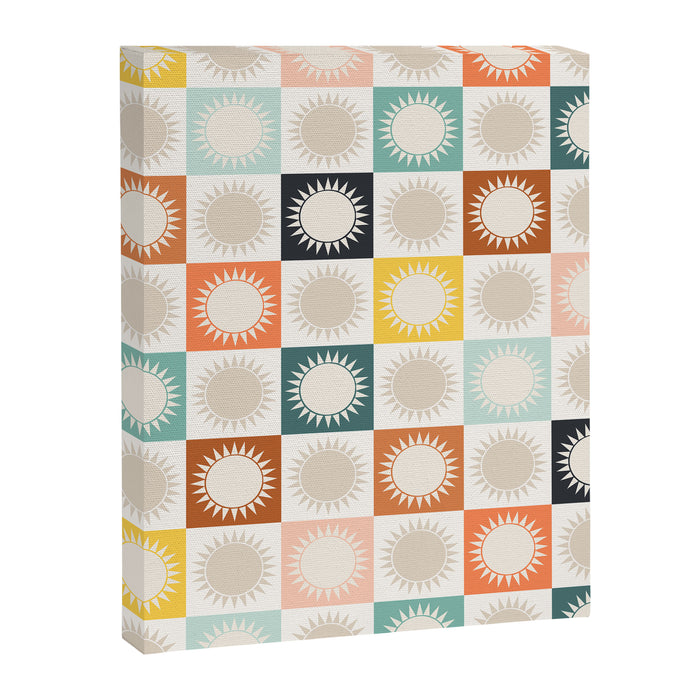 Sunshine Check - earthy Canvas Print Gallery Image 1
