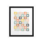 Sunshine Check - earthy Framed Art Print Gallery Image 5
