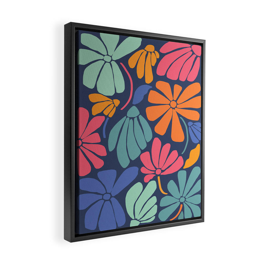 Superbloom - midnight  Framed Canvas Print Gallery Image 2