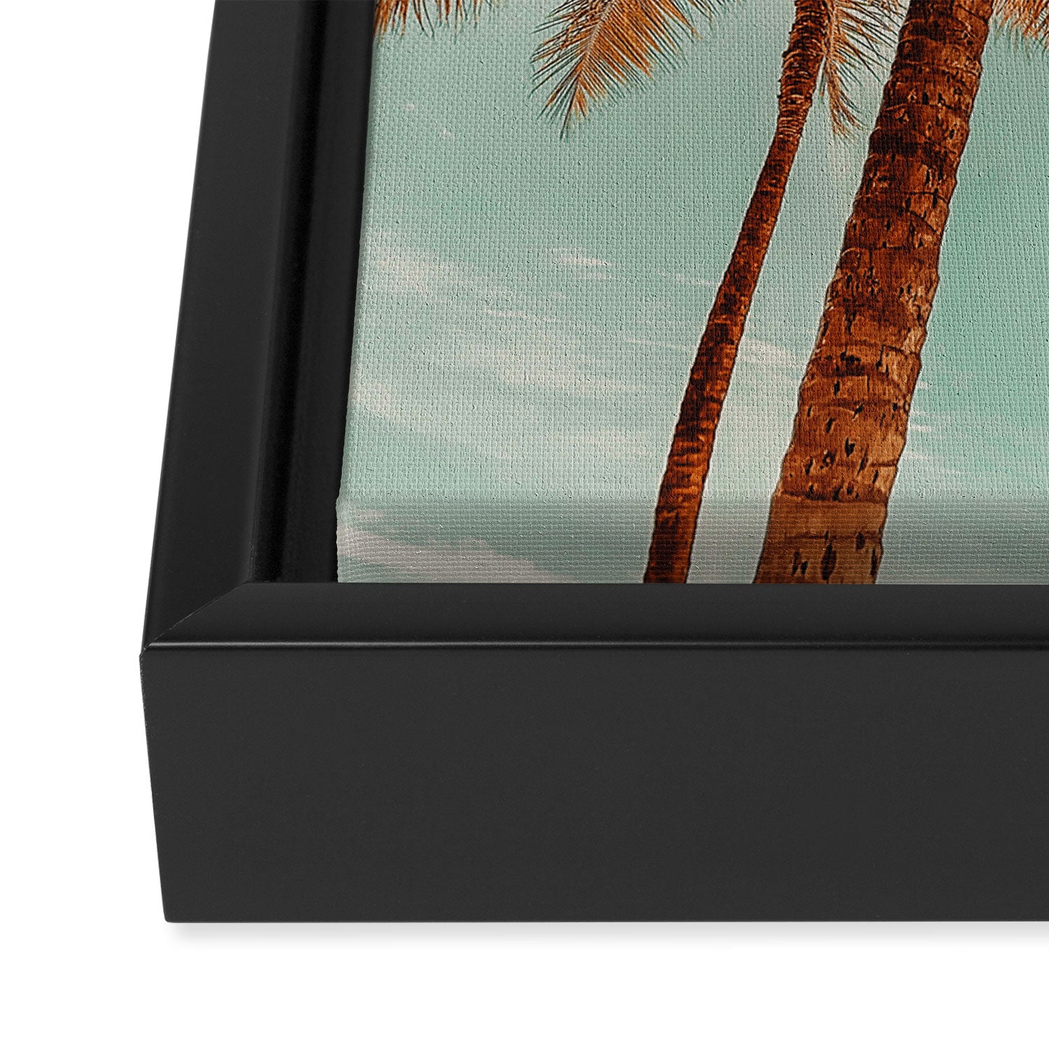 Surfrider palms - sundown Framed Canvas Print Gallery Image 3