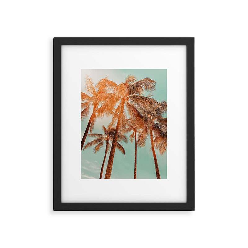 Surfrider palms - sundown Framed Art Print Gallery Image 4