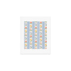 Sweet Floral Stripes - vintage blue Art Print Gallery Image 1