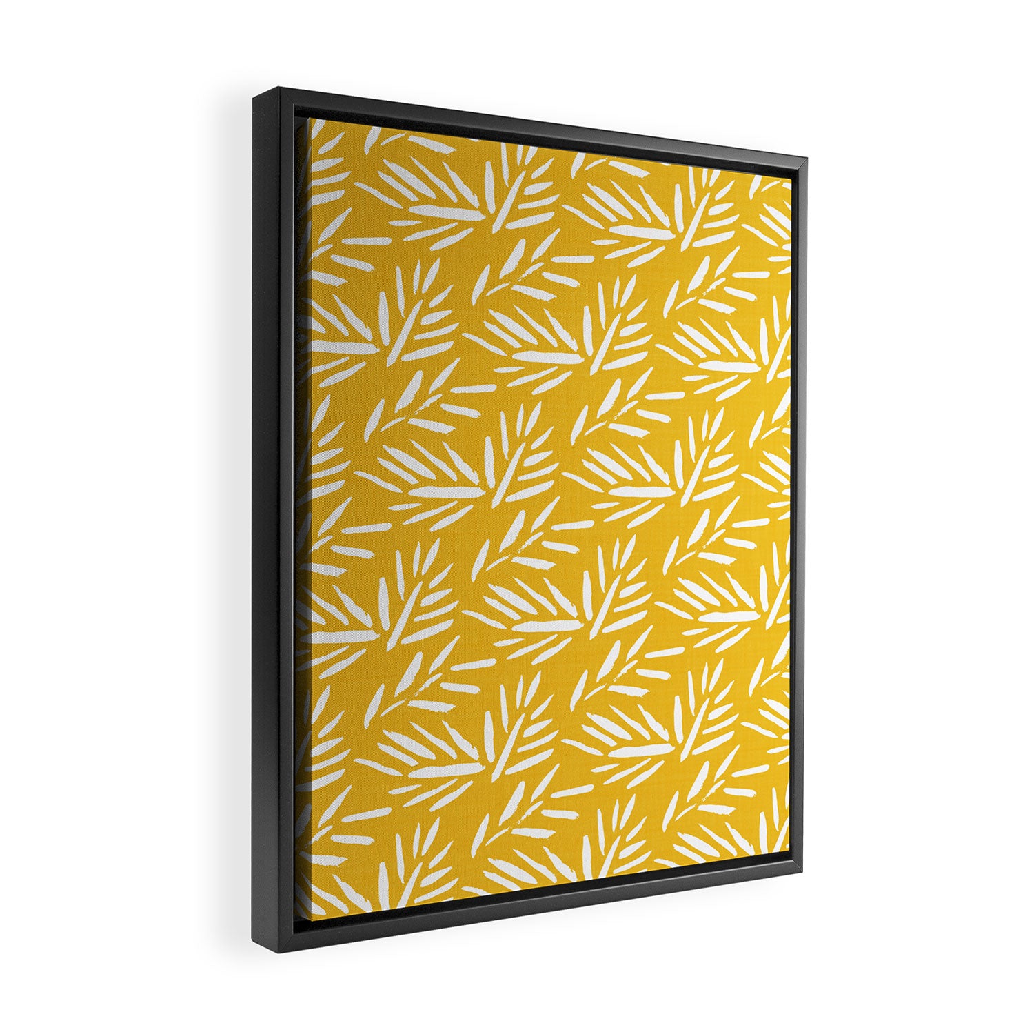 Tribal Husk - yellow Framed Canvas Print Gallery Image 2