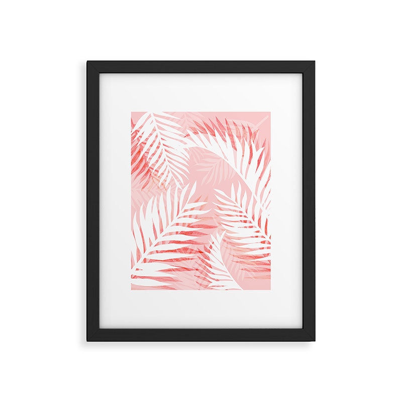 Tropical bliss - coral Framed Art Print