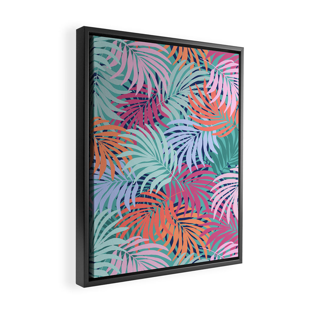 Tropical Forest - sunset Framed Canvas Print Gallery Image 2