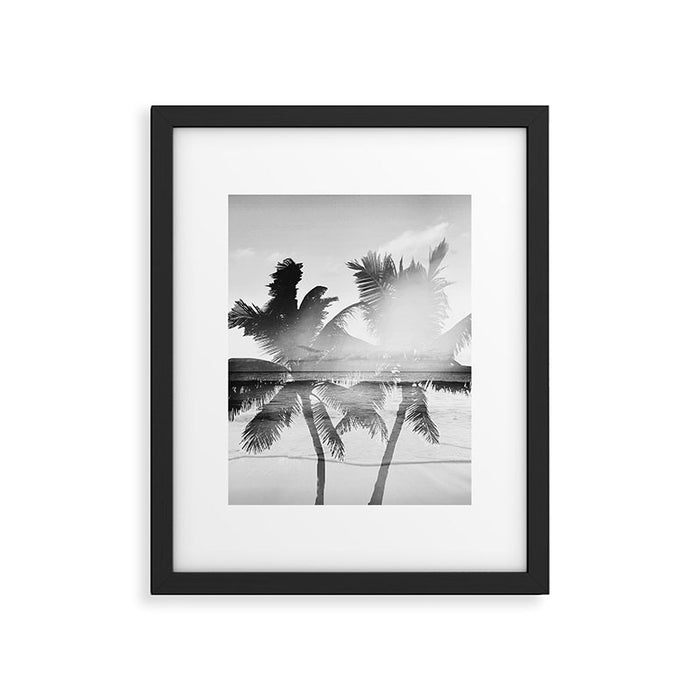 Tropicana seas - bw Framed Art Print Gallery Image 1