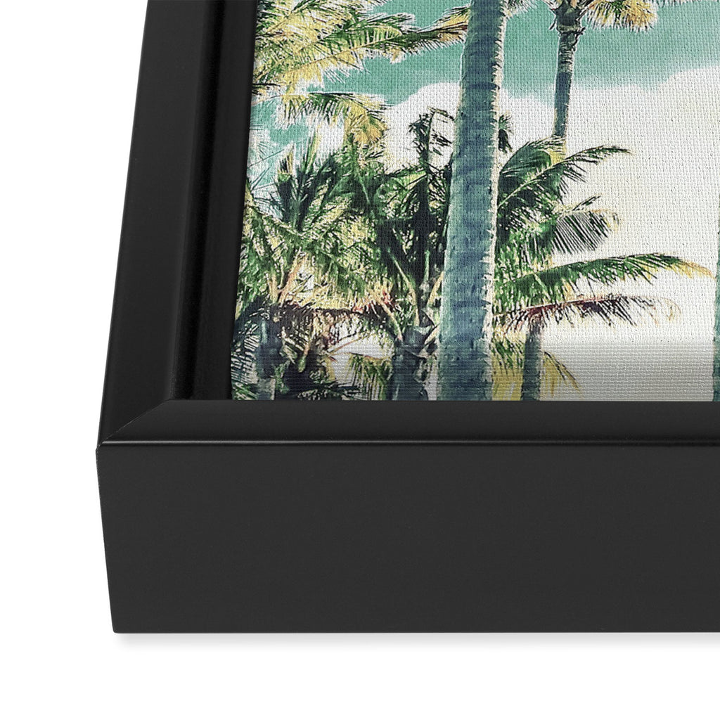 Under the palms Framed Canvas Print Gallery Image 3