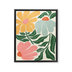 Whimsy Bloom - warm Framed Canvas Print Gallery Image 6