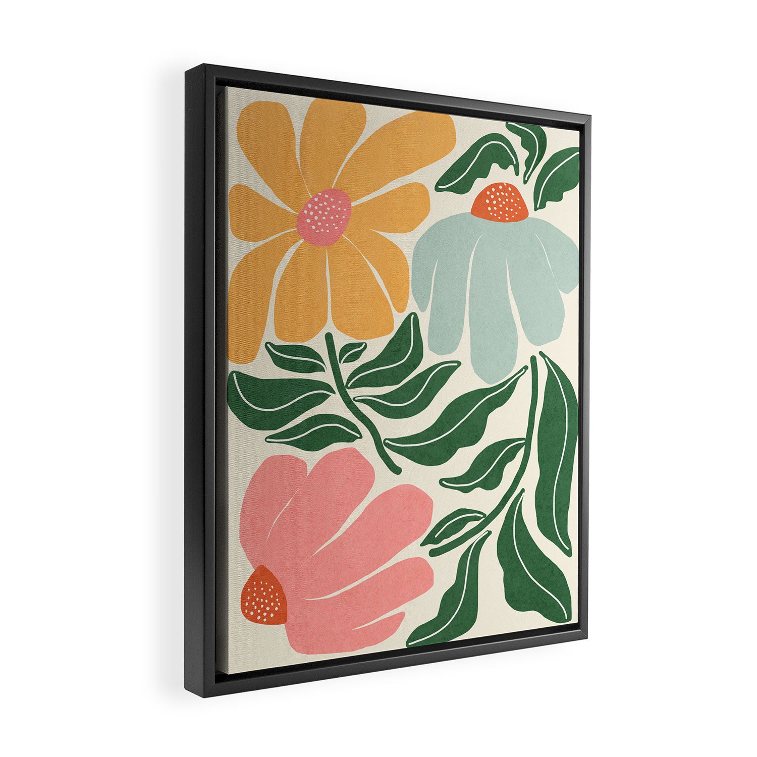 Whimsy Bloom - warm Framed Canvas Print Gallery Image 2
