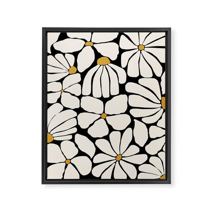 Wild Bloom - neutrals Framed Canvas Print Gallery Image 1