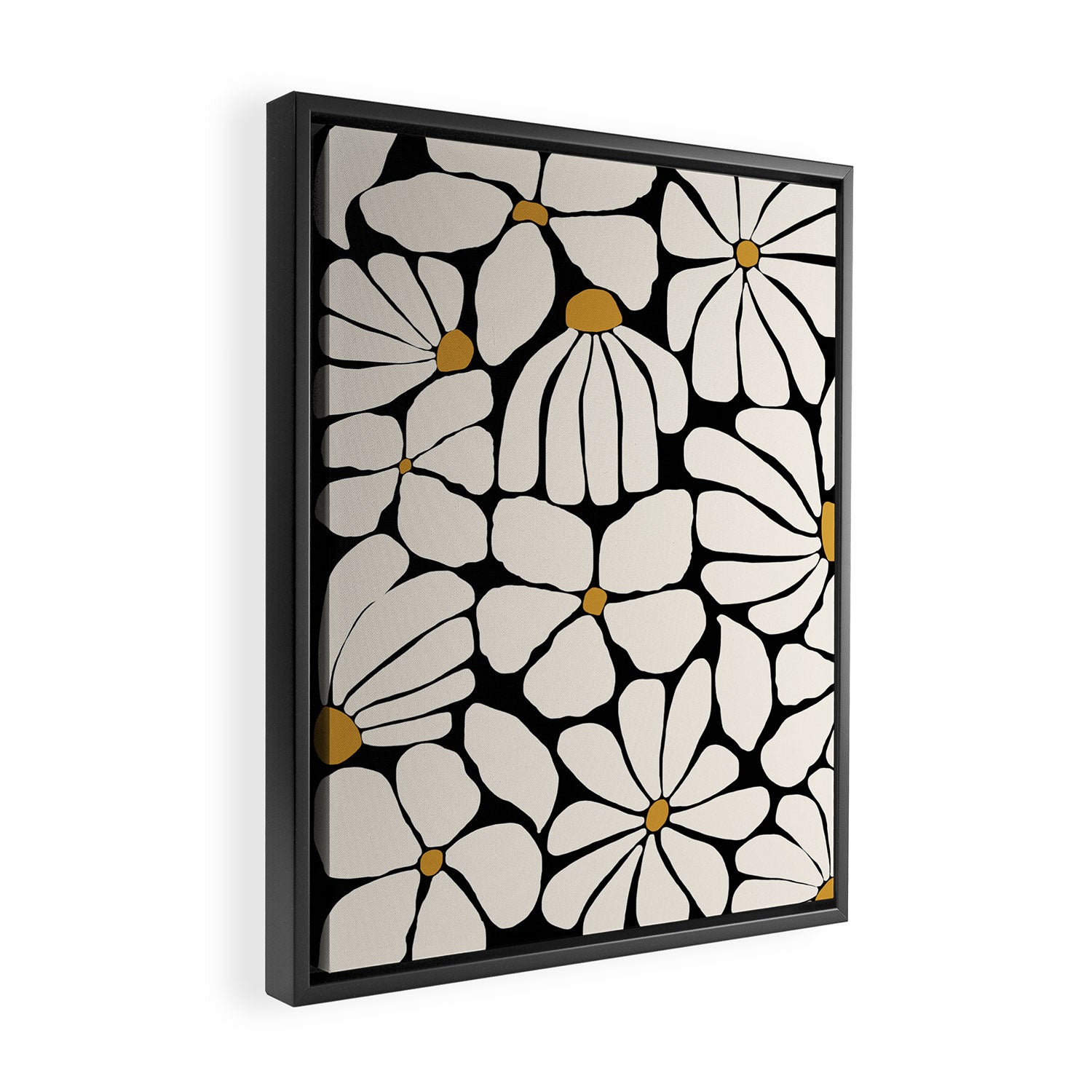 Wild Bloom - neutrals Framed Canvas Print Gallery Image 2