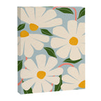 Wild Daisies - blue & pink Canvas Print Gallery Image 6