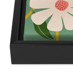 Wild Daisies - green Framed Canvas Print Gallery Image 3