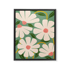 Wild Daisies - green Framed Canvas Print Gallery Image 6