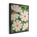 Wild Daisies - green Framed Canvas Print Gallery Image 2