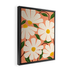 Wild Daisies - peach Framed Canvas Print Gallery Image 2