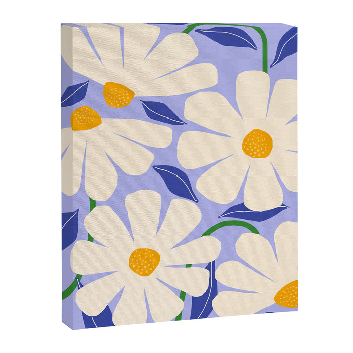 Wild Daisies - periwinkle Canvas Print Gallery Image 1