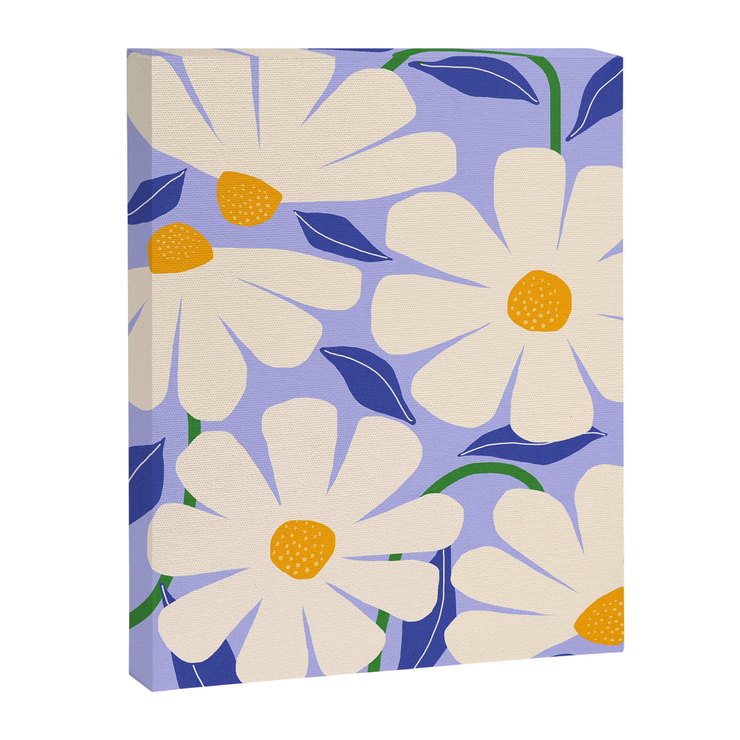 Wild Daisies - periwinkle Canvas Print Gallery Image 6