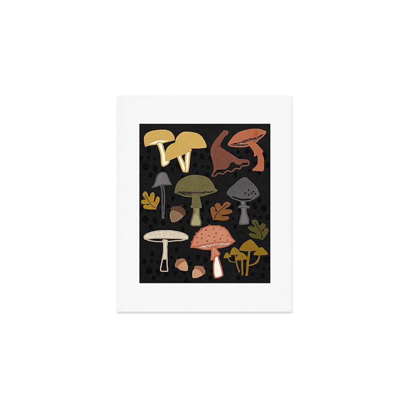 Wild Mushrooms - night Art Print Gallery Image 1