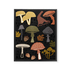 Wild Mushrooms - night Framed Canvas Print Gallery Image 6