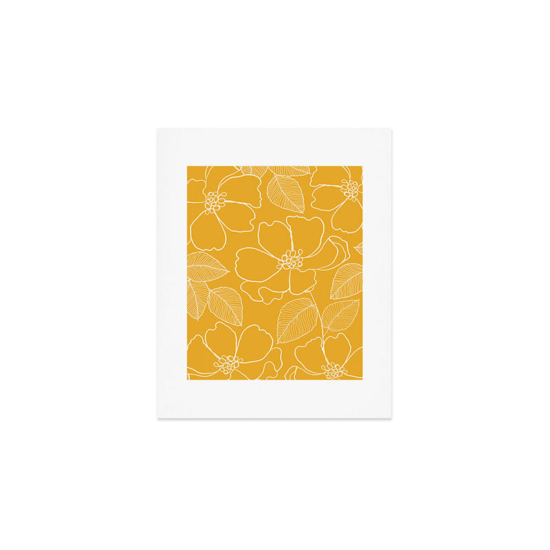 Wild rosa - yellow Art Print Gallery Image 1