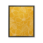 Wild rosa - yellow Framed Canvas Print Gallery Image 6