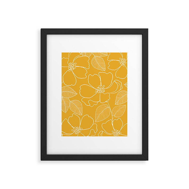 Wild rosa - yellow Framed Art Print Gallery Image 4