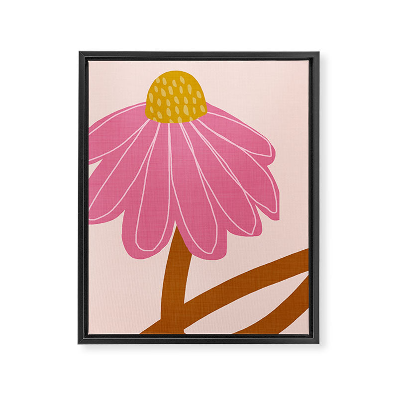 Woodland flower - pink Framed Canvas Print Gallery Image 6