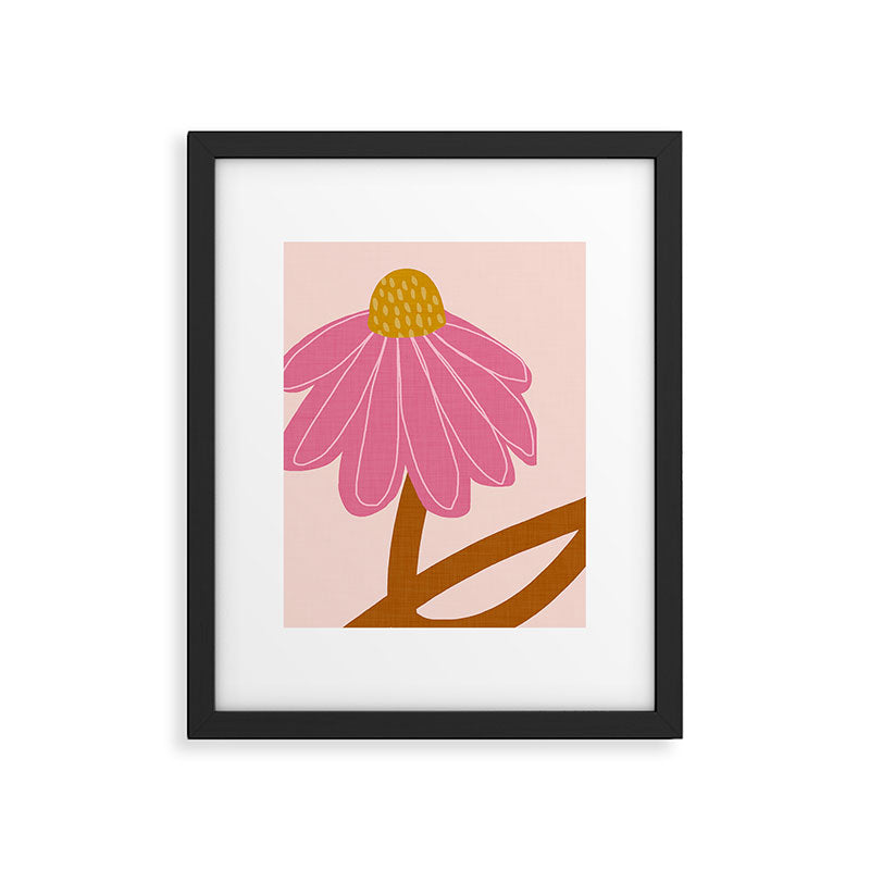 Woodland flower - pink Framed Art Print Gallery Image 5