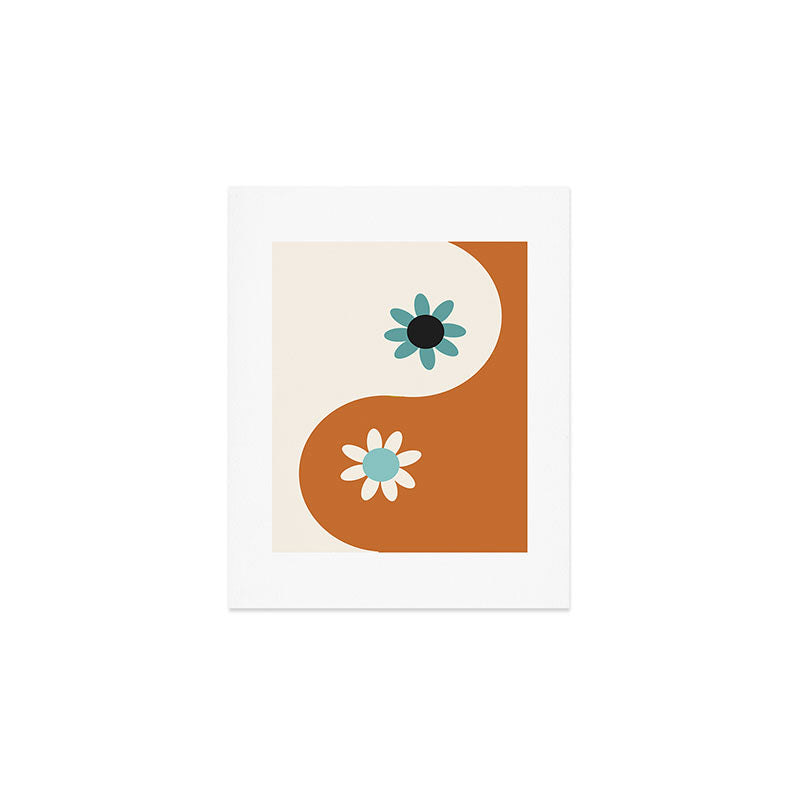 Yin Yang floral - beach Art Print Gallery Image 1