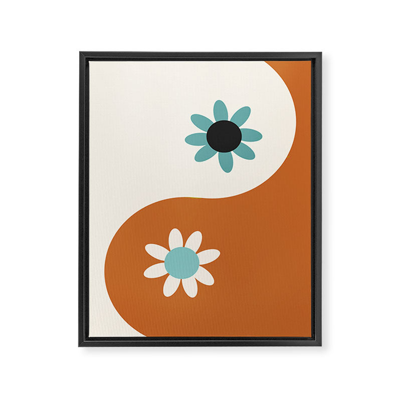 Yin Yang floral - beach Framed Canvas Print Gallery Image 6