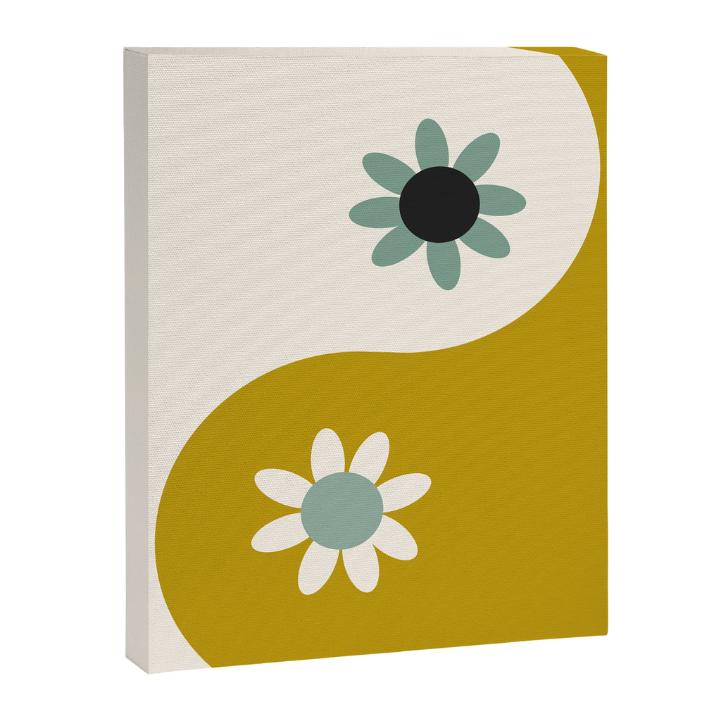 Yin Yang floral - earthy Canvas Print Gallery Image 6